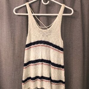 White knit tank top